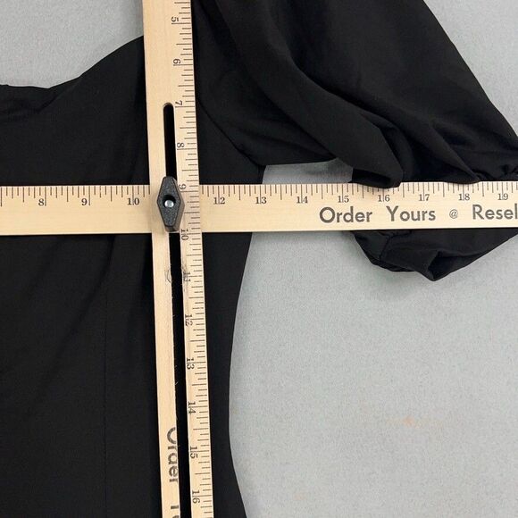 More To Come Dress Women Small Black Lizzy Puff Sleeve Romantic Feminine Minimal - Picture 13 of 16